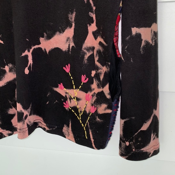 VTG Rising International Mixed Prints Floral Embroidery Hoodie Medium - Picture 12 of 15